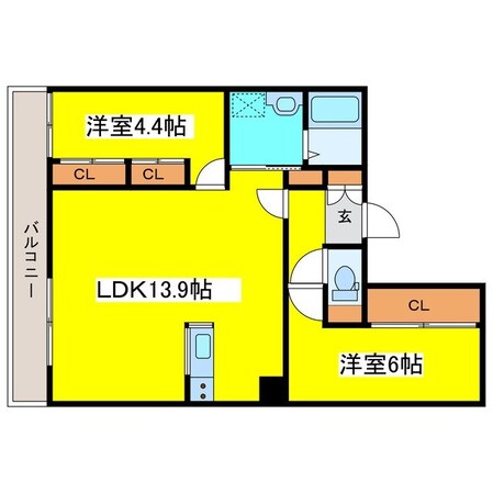 元町駅 徒歩1分 3階の物件間取画像